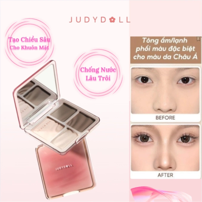 Phấn Bắt Sáng & Tạo Khối Judydoll Highlight 9g – Hiệu Ứng Ánh Ngọc, Tự Nhiên, Lâu Trôi