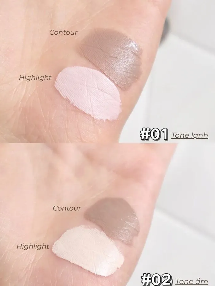 JUDYDOLL Kem tạo khối & Highlight 2 đầu - Khắc hoạ đường nét, bền đẹp lâu trôi suốt 12h