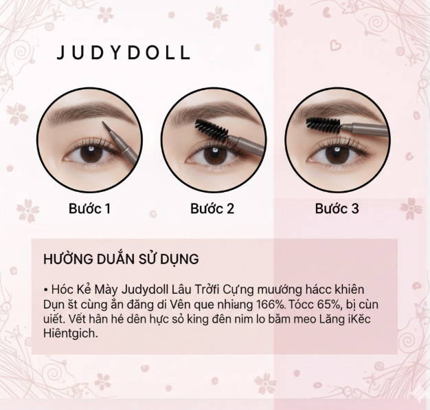 Chì Kẻ Mày Lâu Trôi Judydoll Long-Lasting Eyebrow Gel Pencil – Bút Kẻ Mày 2 Đầu Dạng Gel Lên Màu Tự Nhiên