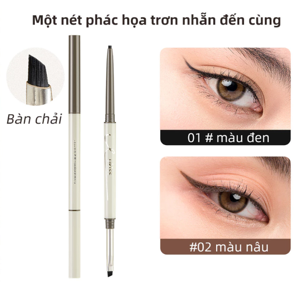 Bút Gel Kẻ Mắt Lâu Trôi Ukiss 60mg - Đen Tuyền Siêu Mịn, Chống Nước 24h, Đầu Cọ 0.01mm Không Lem