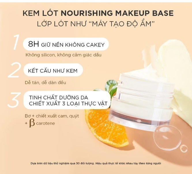 Kem Lót Judydoll Nourishing Makeup Base 30G - Dưỡng Ẩm, Mịn Da, Lớp Nền Hoàn Hảo
